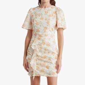 ADELYN RAE Alicia Floral Short Sleeve Dress